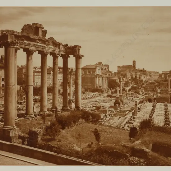 Unidentified photographer 'View of the Temple of Saturn in the Roman Forum about 1900',
